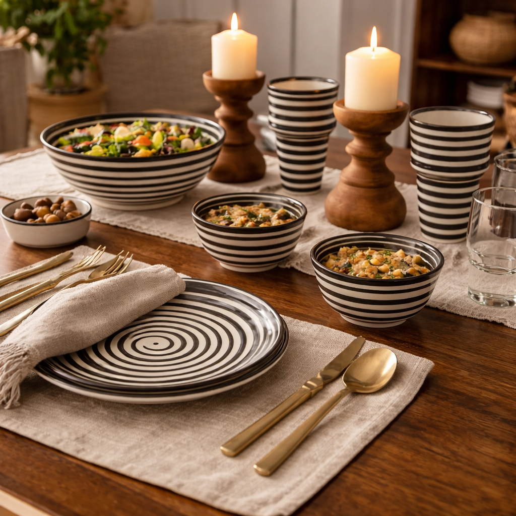 Striped Dinnerware ILLUSION