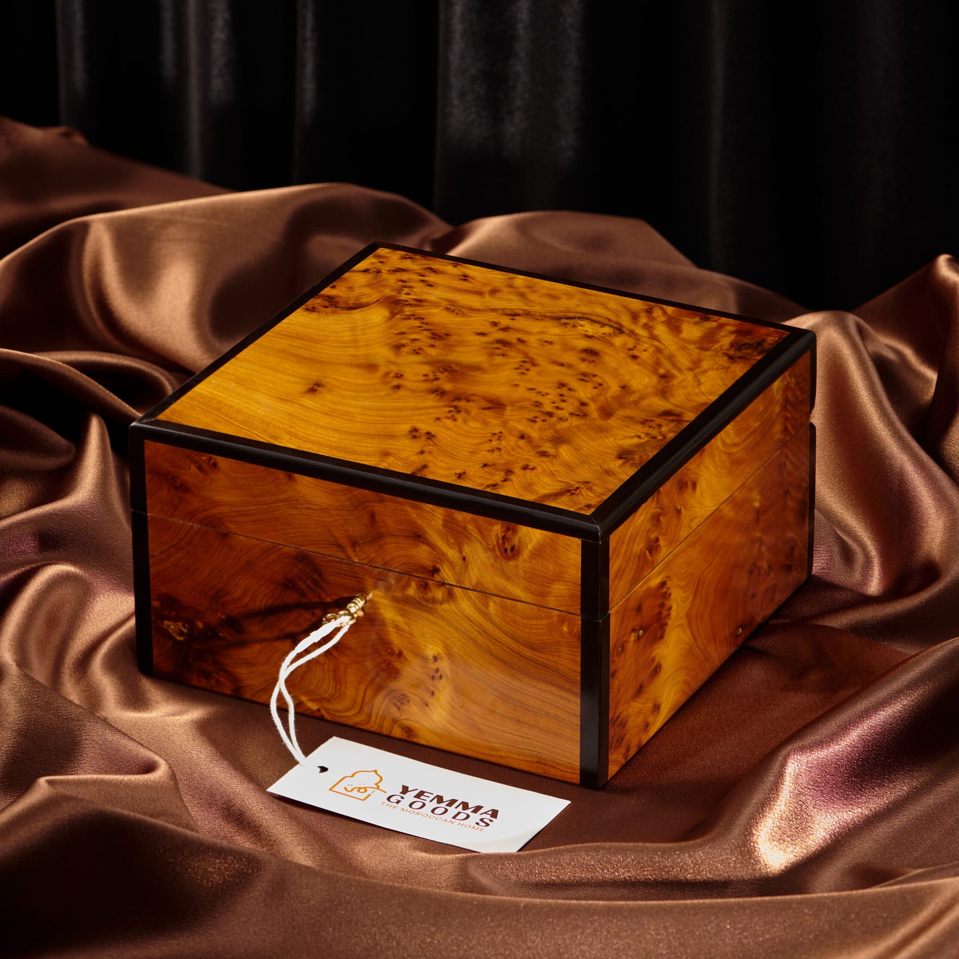 moroccan handmade thuya burl Wooden Keepsake Box