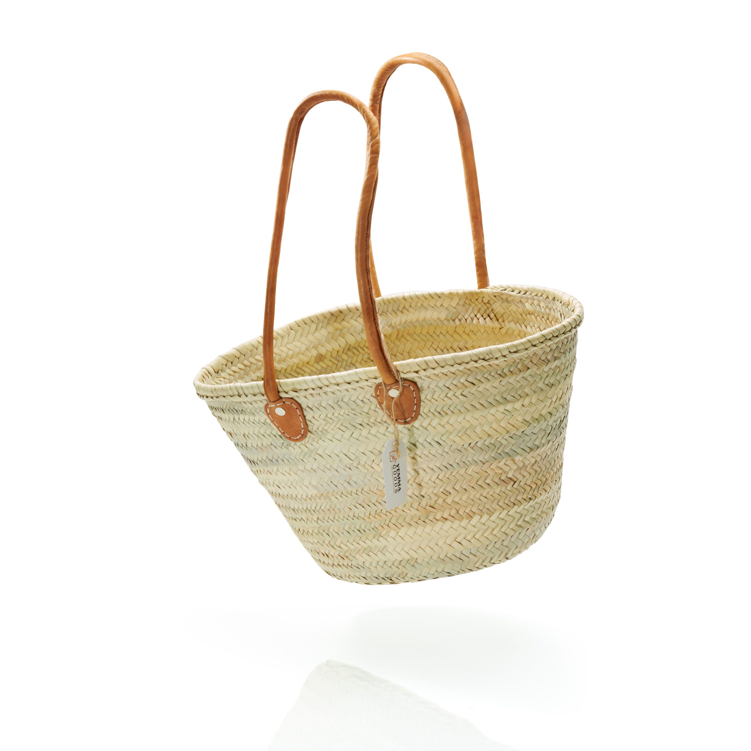 Moroccan Palm Leaf Market Basket - Medium