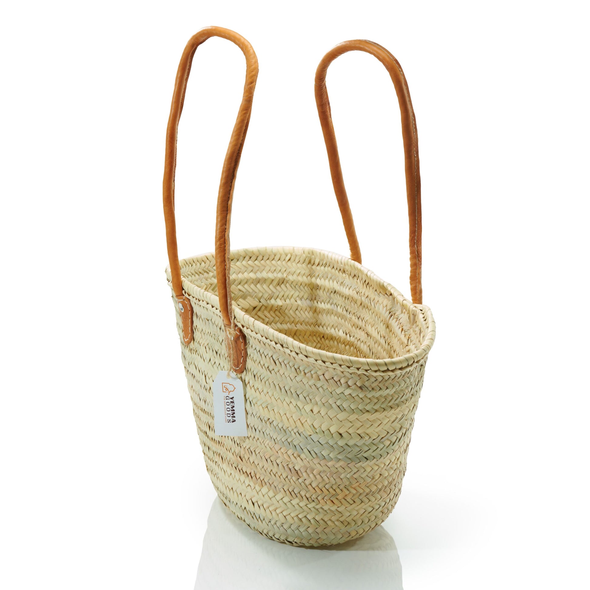 Moroccan Palm Leaf Market Basket - Large