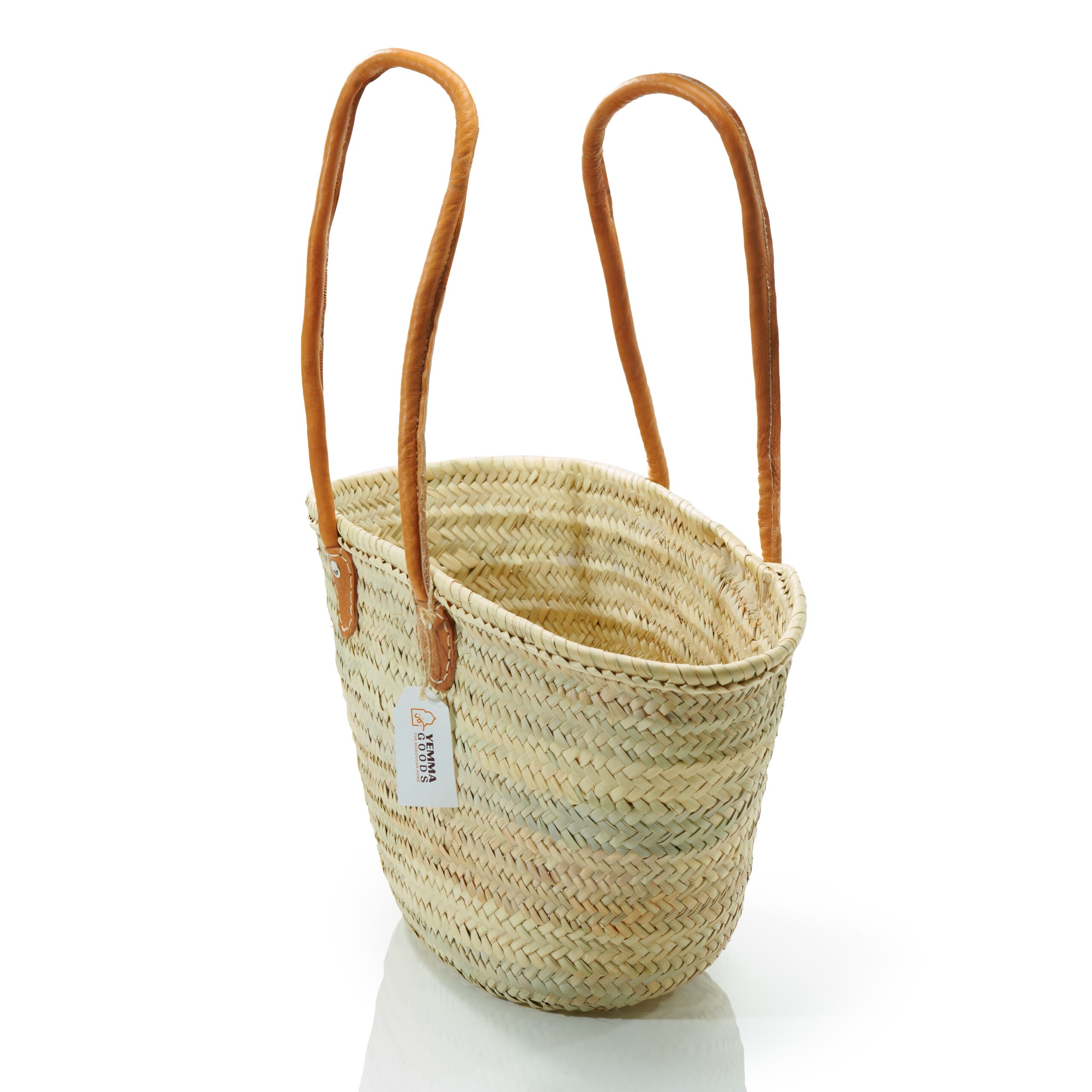 Moroccan Palm Leaf Market Basket - Large