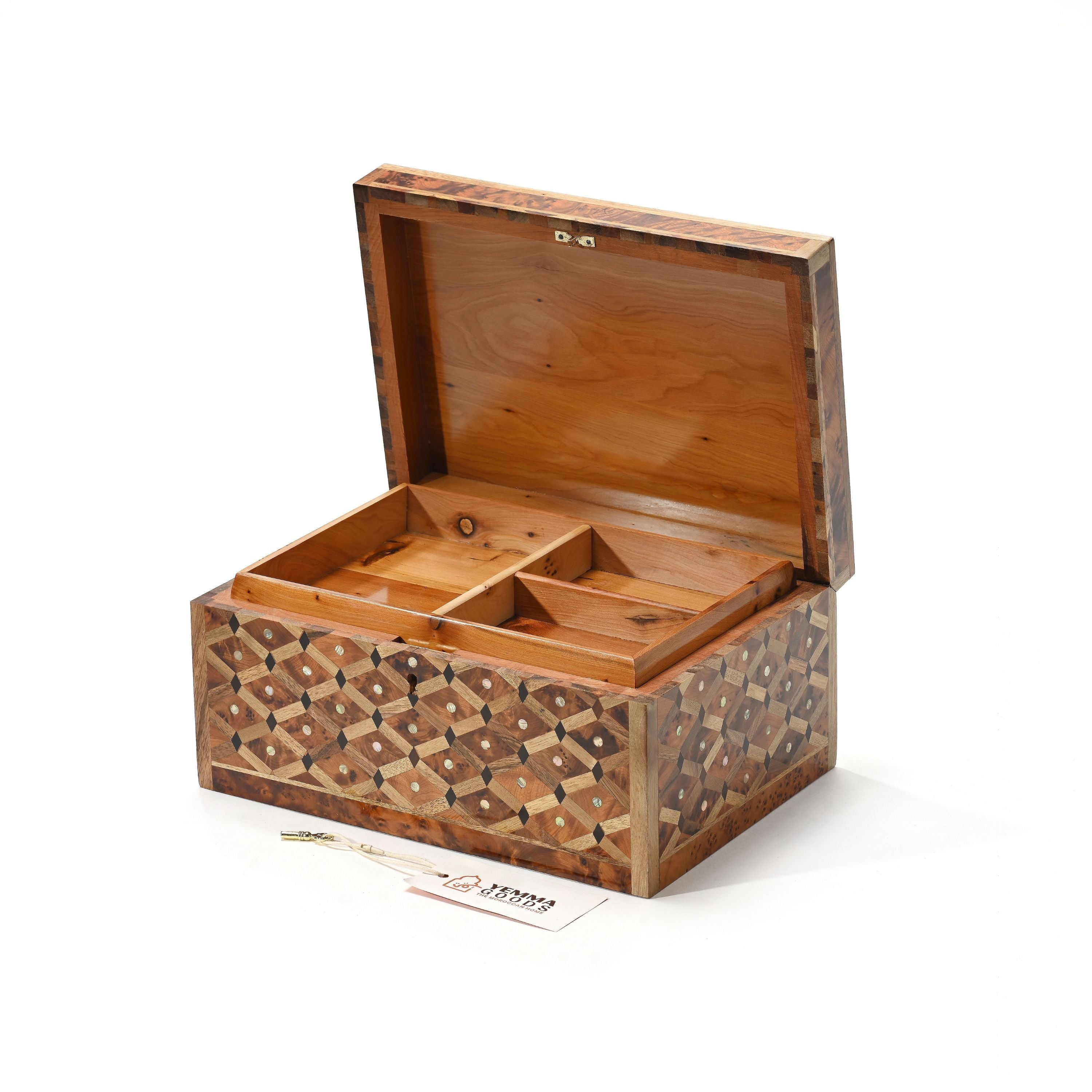 Royal Luxurious Thuya Wood Burl Jewelry & Keepsake Box