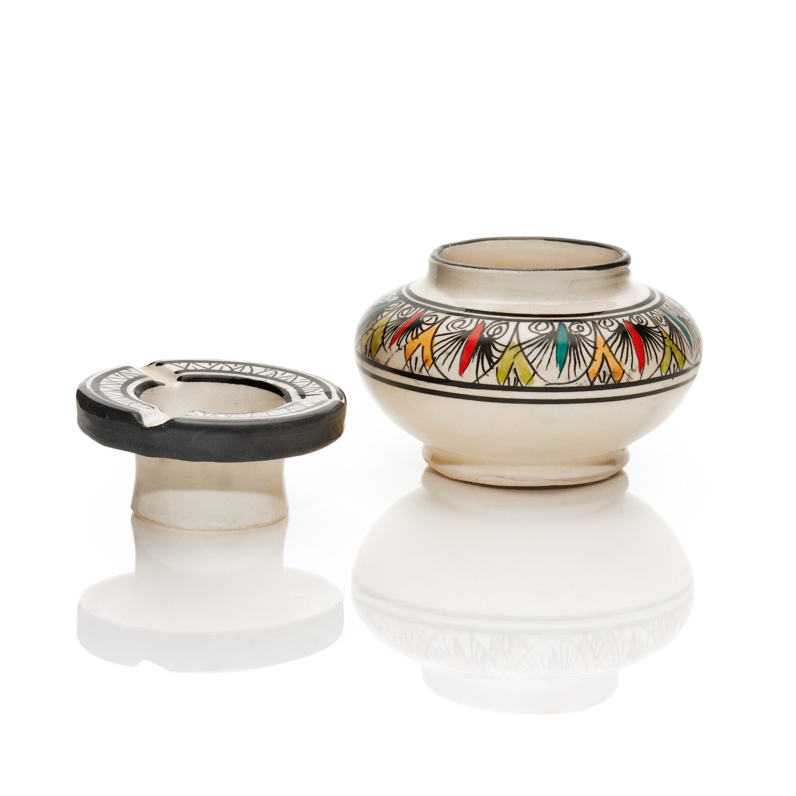 Hand Painted Decorative Ceramic Ashtray