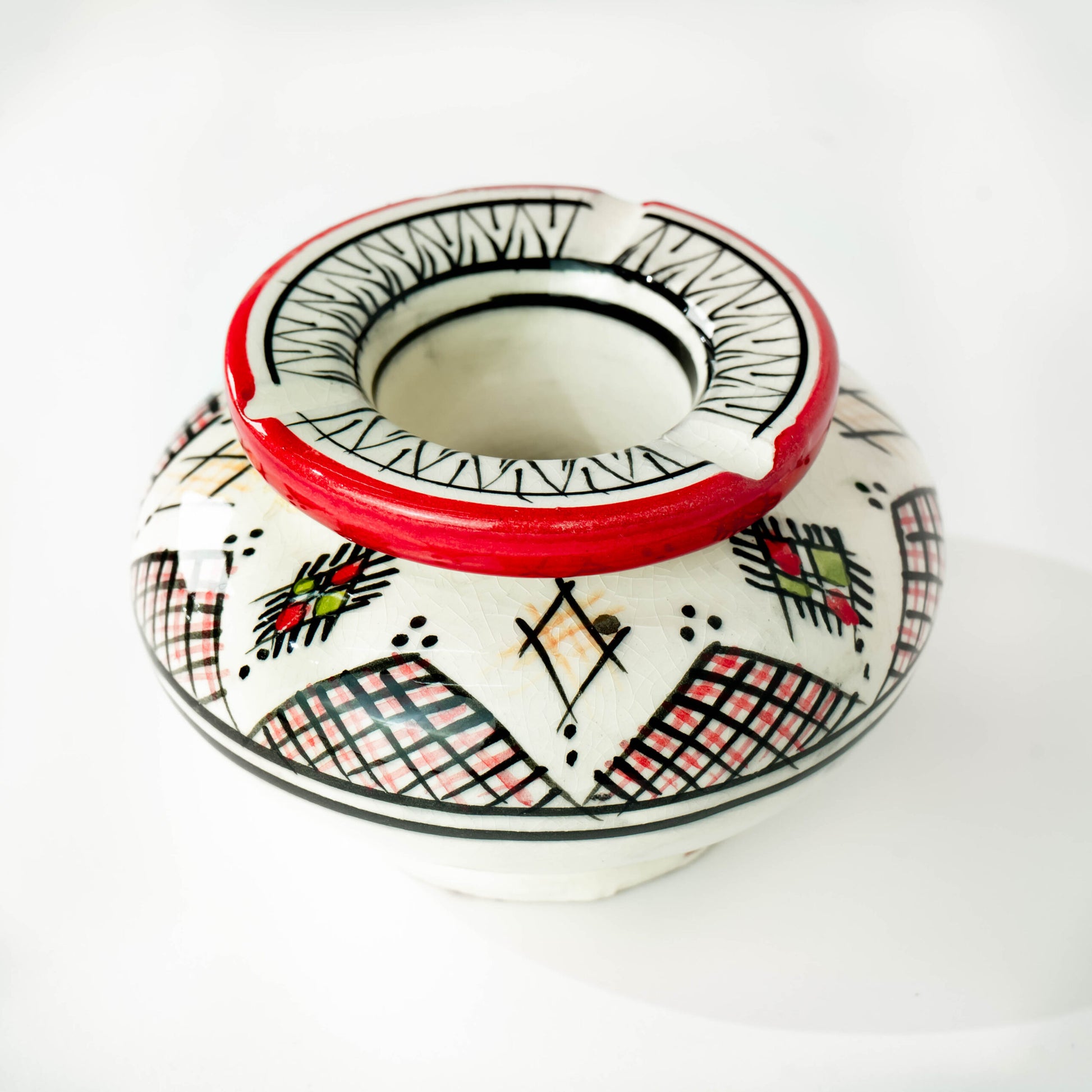 Hand Painted Decorative Ceramic Ashtray - 4