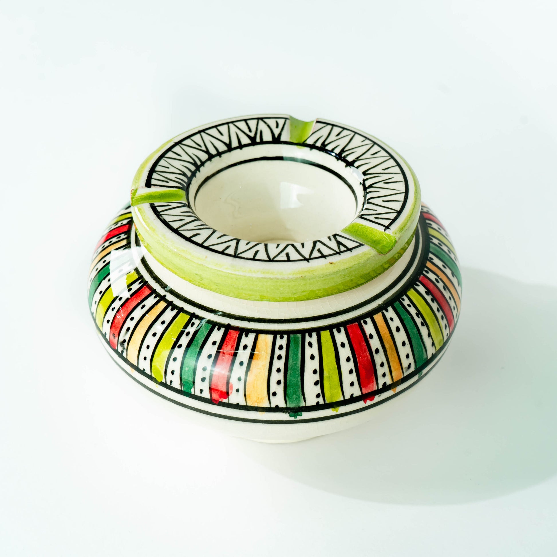 Hand Painted Decorative Ceramic Ashtray - 5