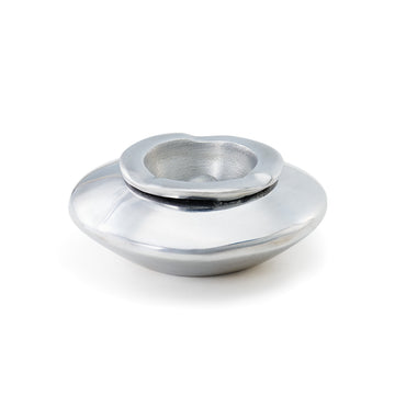 Moroccan Hand Hammered Aluminum Ashtray with Lid - Spheroid