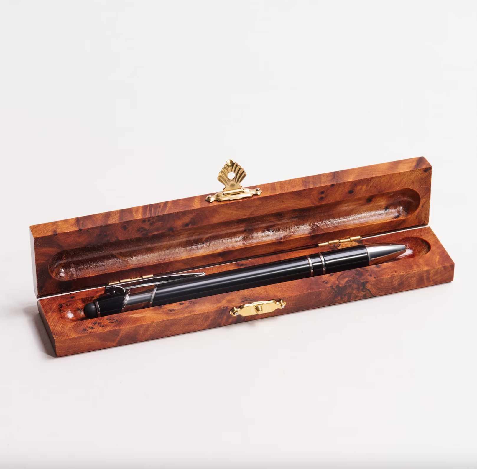 Thuya Wood Burl Pencil Case - 1 Slot