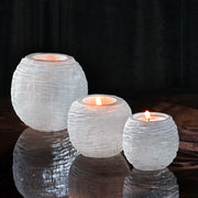 Selenite Sphere Candle Holder TASAFUT - Small