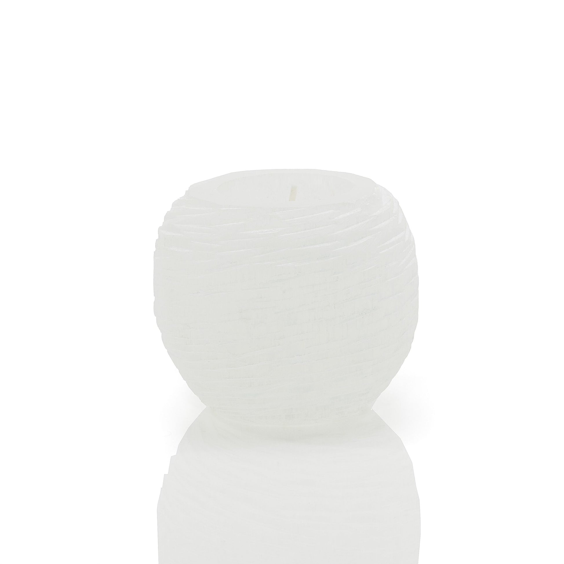 Selenite Sphere Candle Holder TASAFUT - Medium