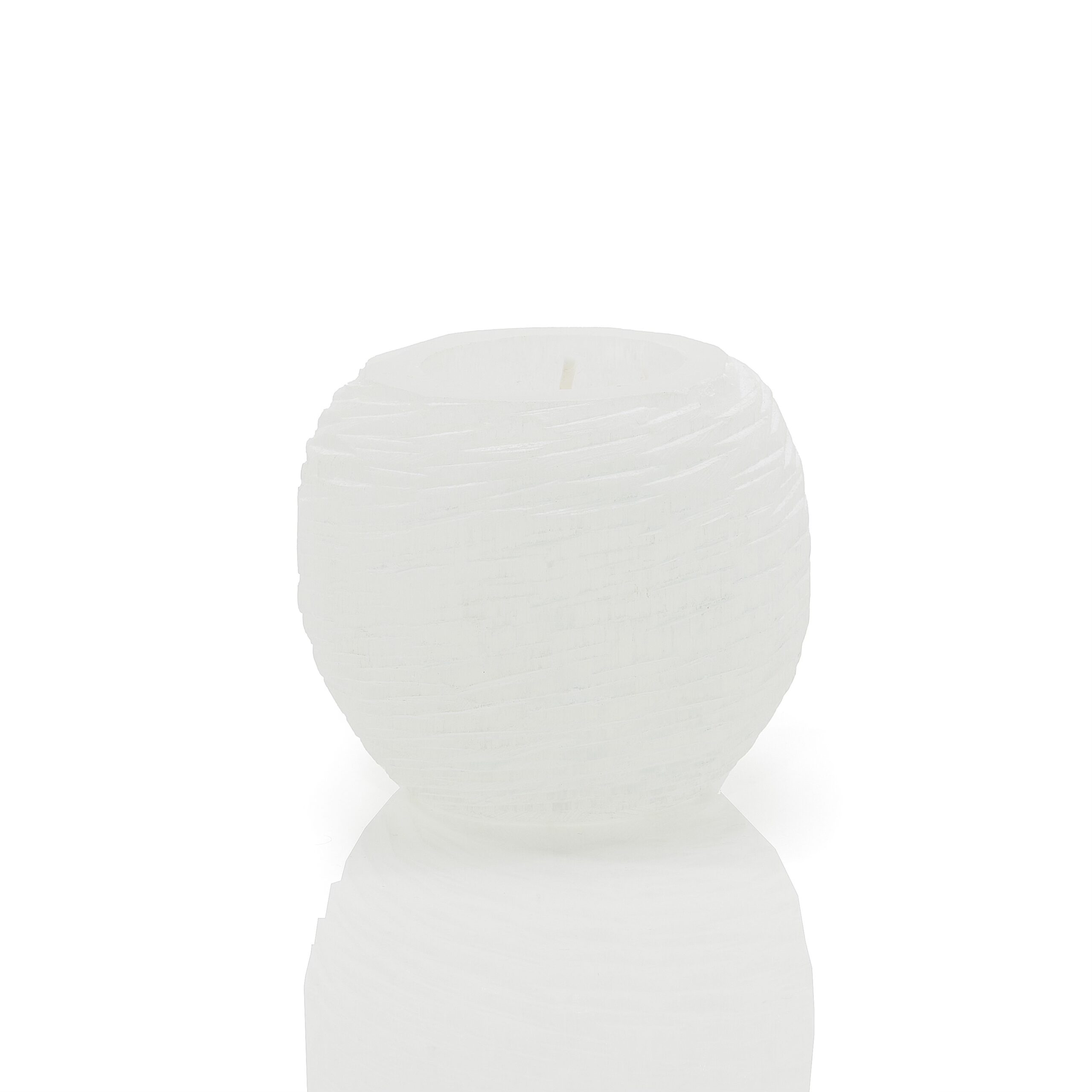 Selenite Sphere Candle Holder TASAFUT - Medium