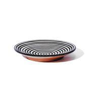 Handmade Ceramic Striped Dinner Plates - Set of 4