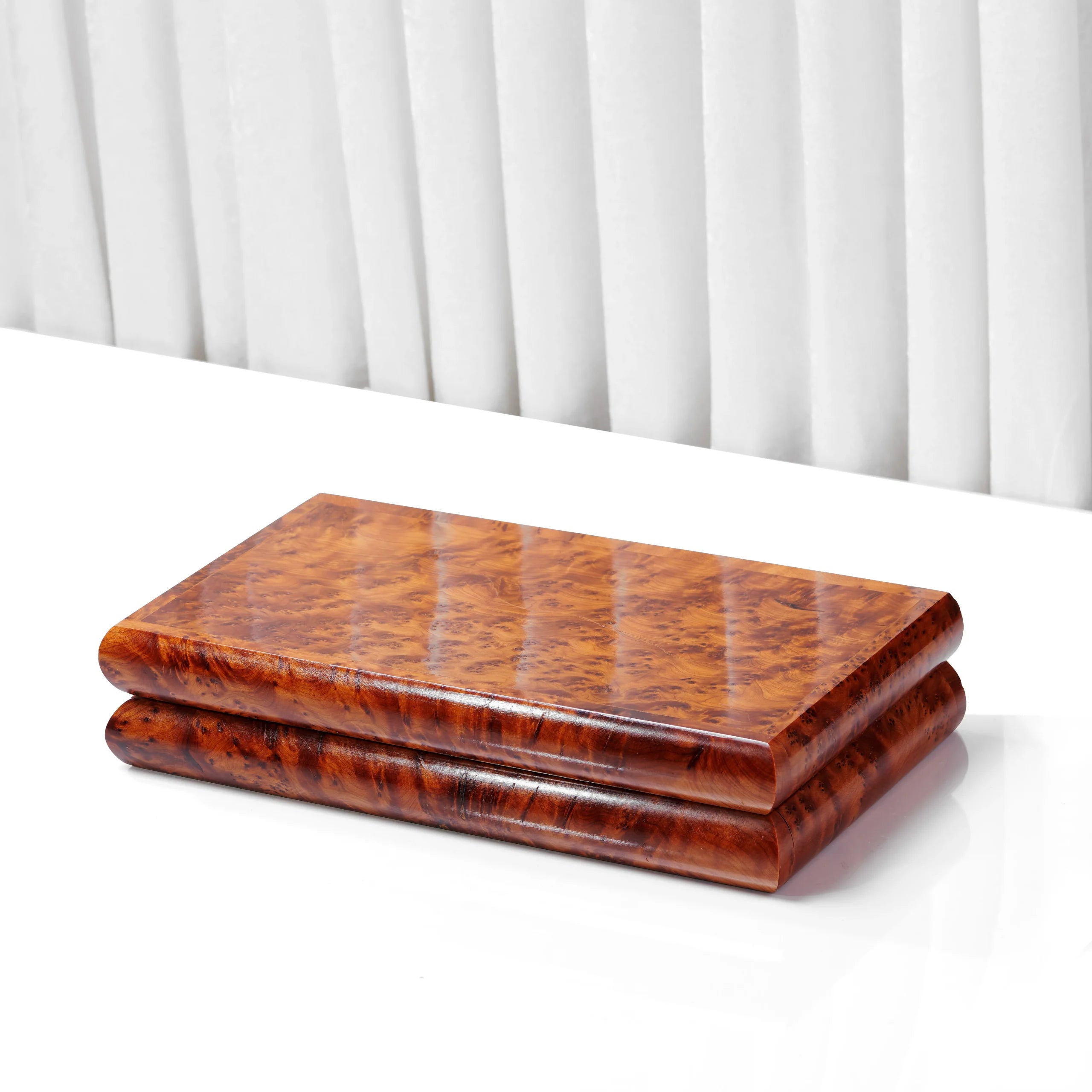 Yemma Goods Thuya Wood Burl Backgammon Game Board