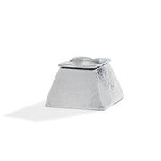 Silver metallic Ashtray with a textured surface on a white background