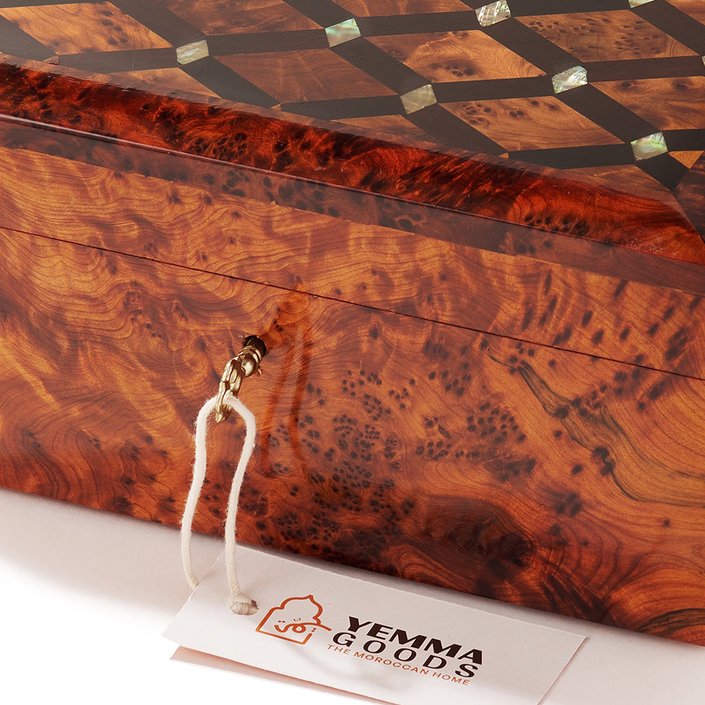 Thuya Burl Jewelry Box PEARL20