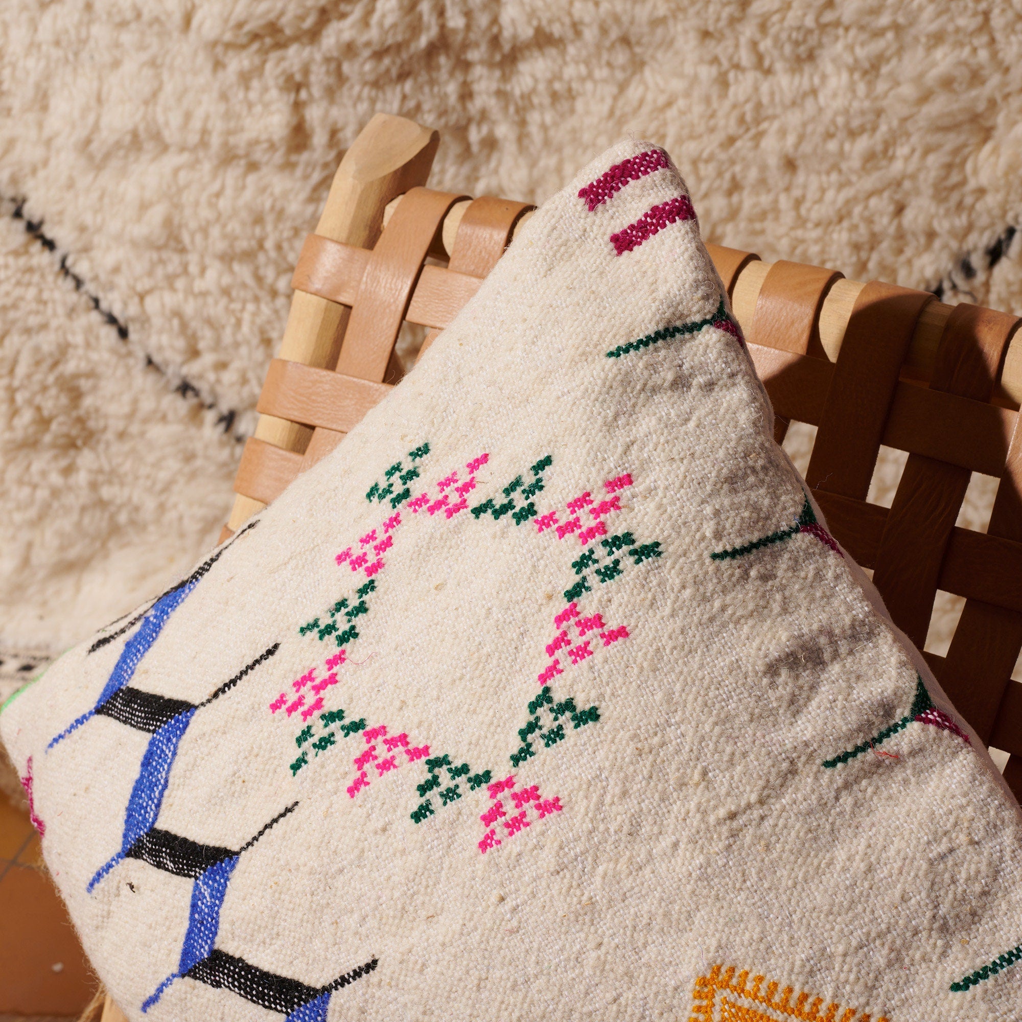 Handmade Moroccan Kilim Pillow Cover