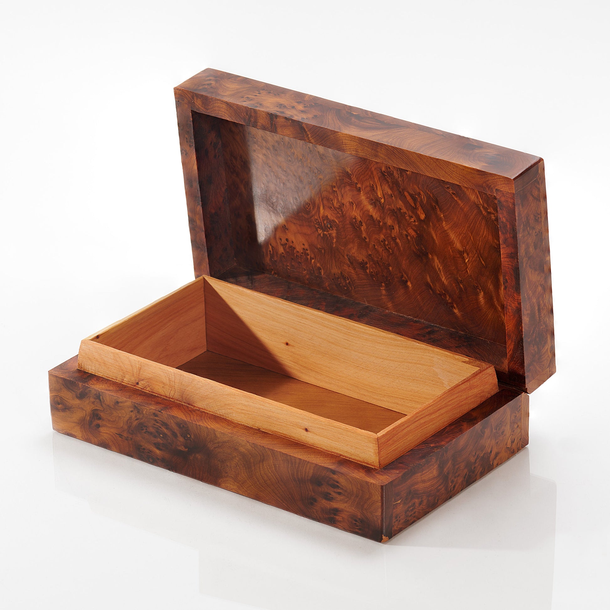 Handmade Thuya Wood Burl Keepsake Box: Moroccan Memory Box