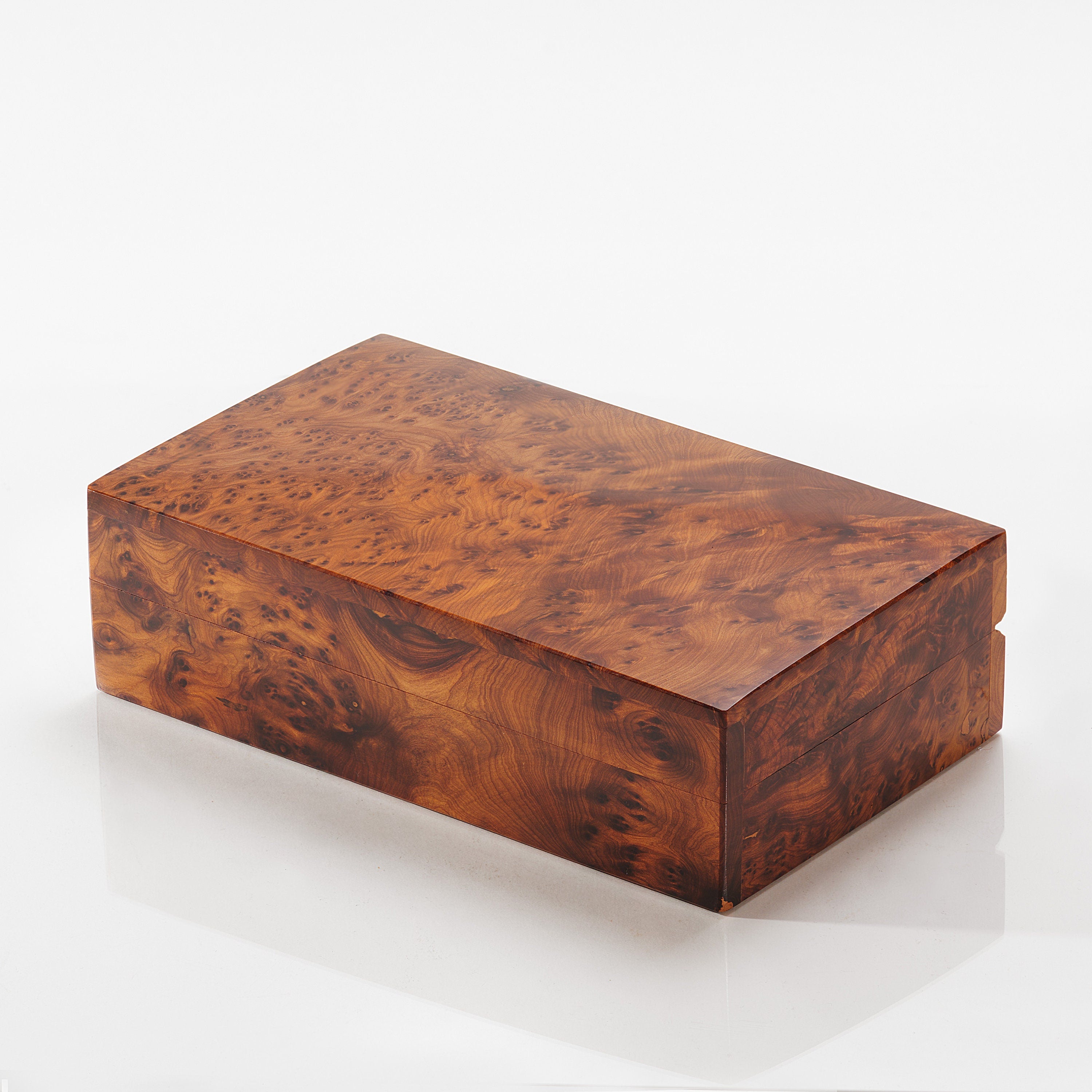 Handmade Thuya Wood Burl Keepsake Box: Moroccan Memory Box