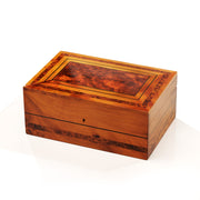 Lockable Thuya Wood Jewelry Box: Moroccan Keepsake Box (12"x8")