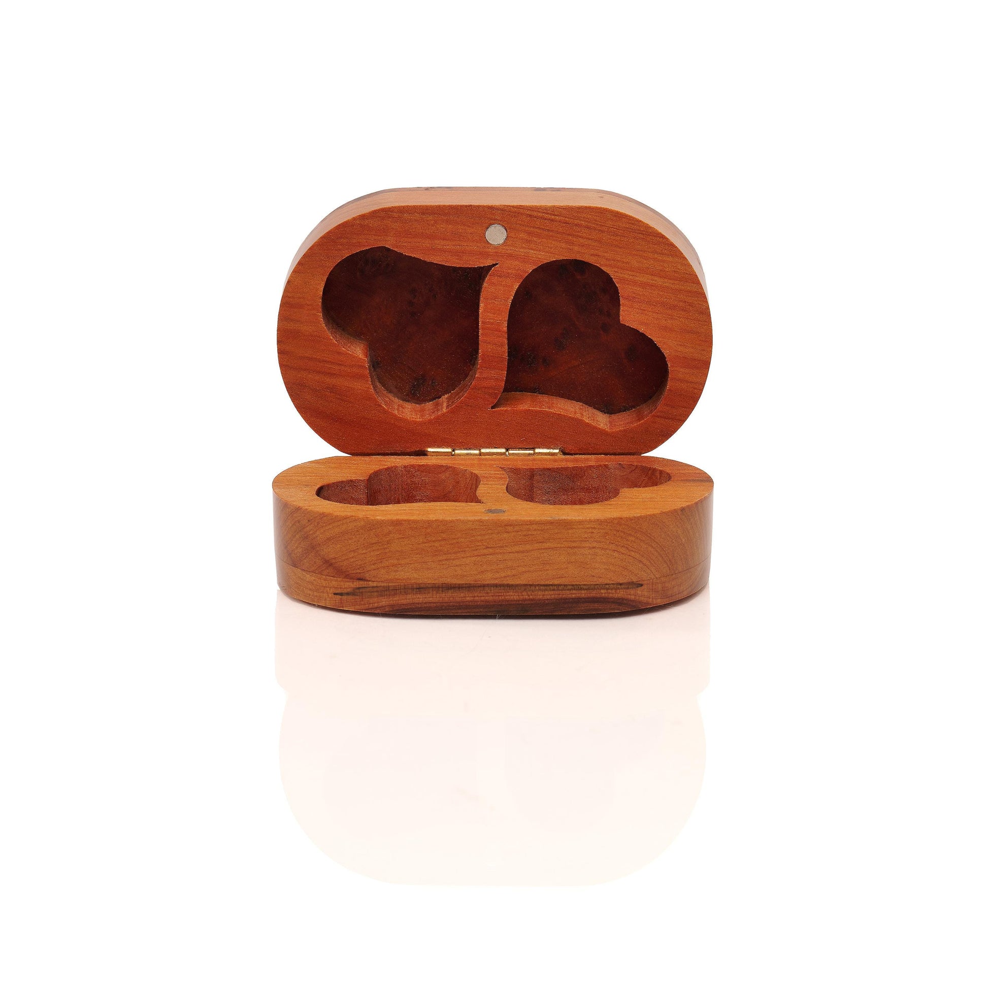 Yemma Goods Handmade Thuya Wood Burl Wooden Ring Box For Proposal and Engagement Rings
