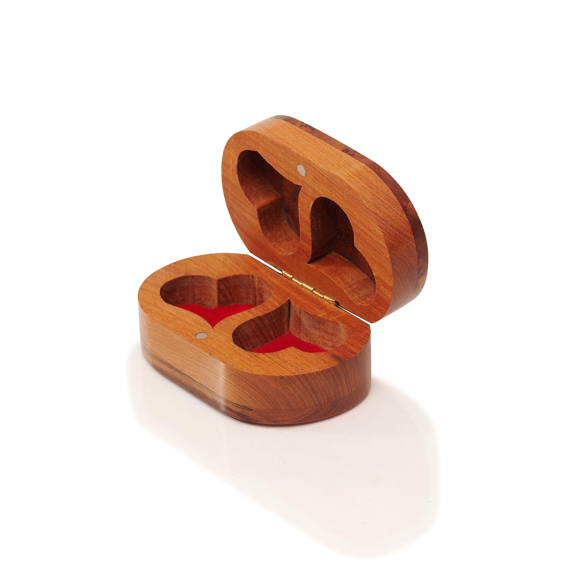 Yemma Goods Handmade Thuya Wood Burl Wooden Ring Box For Proposal and Engagement Rings