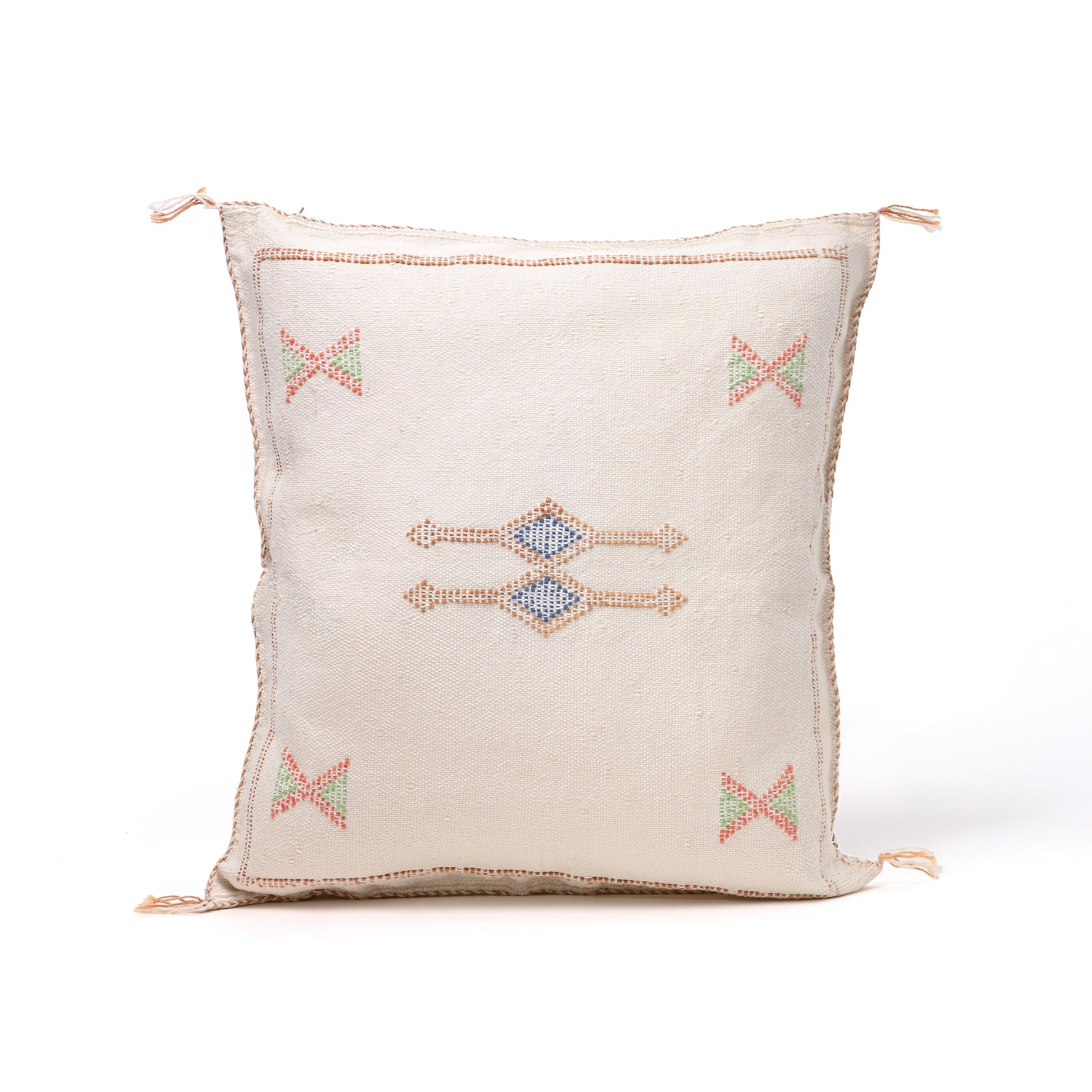 Handmade Moroccan Cactus Silk Pillow Cover – 20"x20"