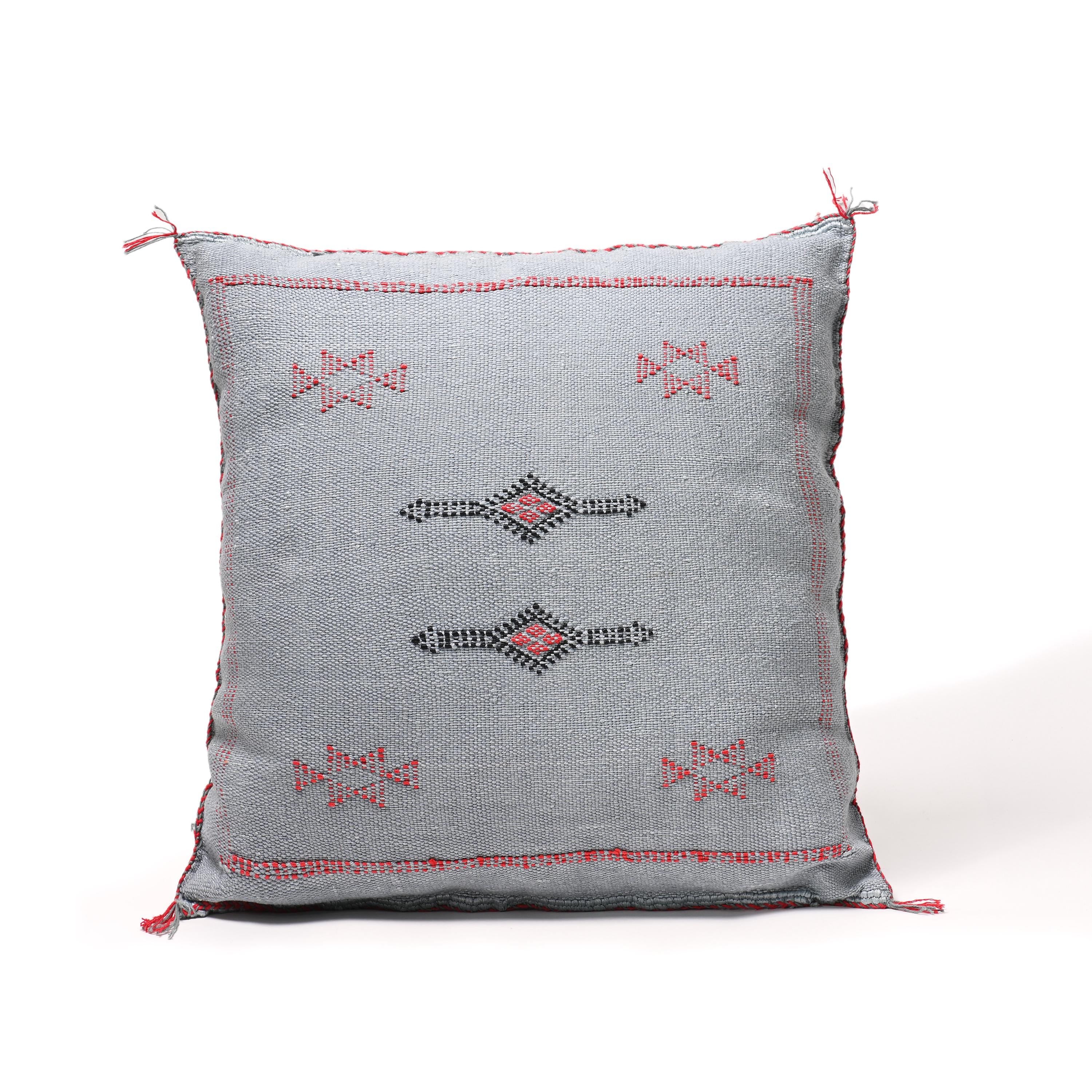 Handmade Moroccan Cactus Silk Pillow Cover – 20"x20"
