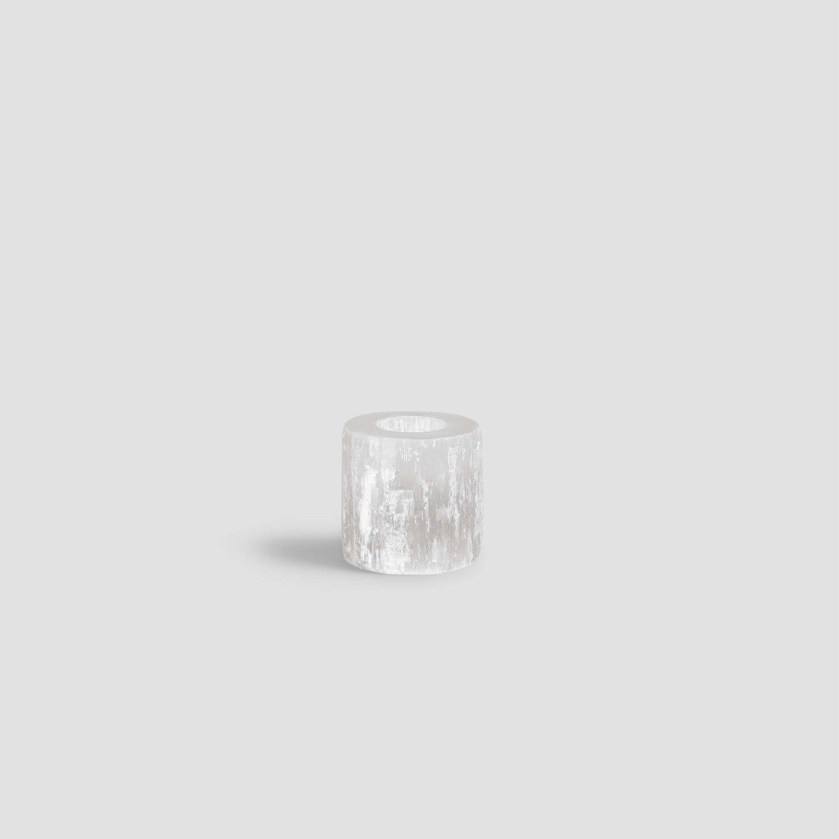 Selenite Candle Holder ASAFU - 8x8 cm