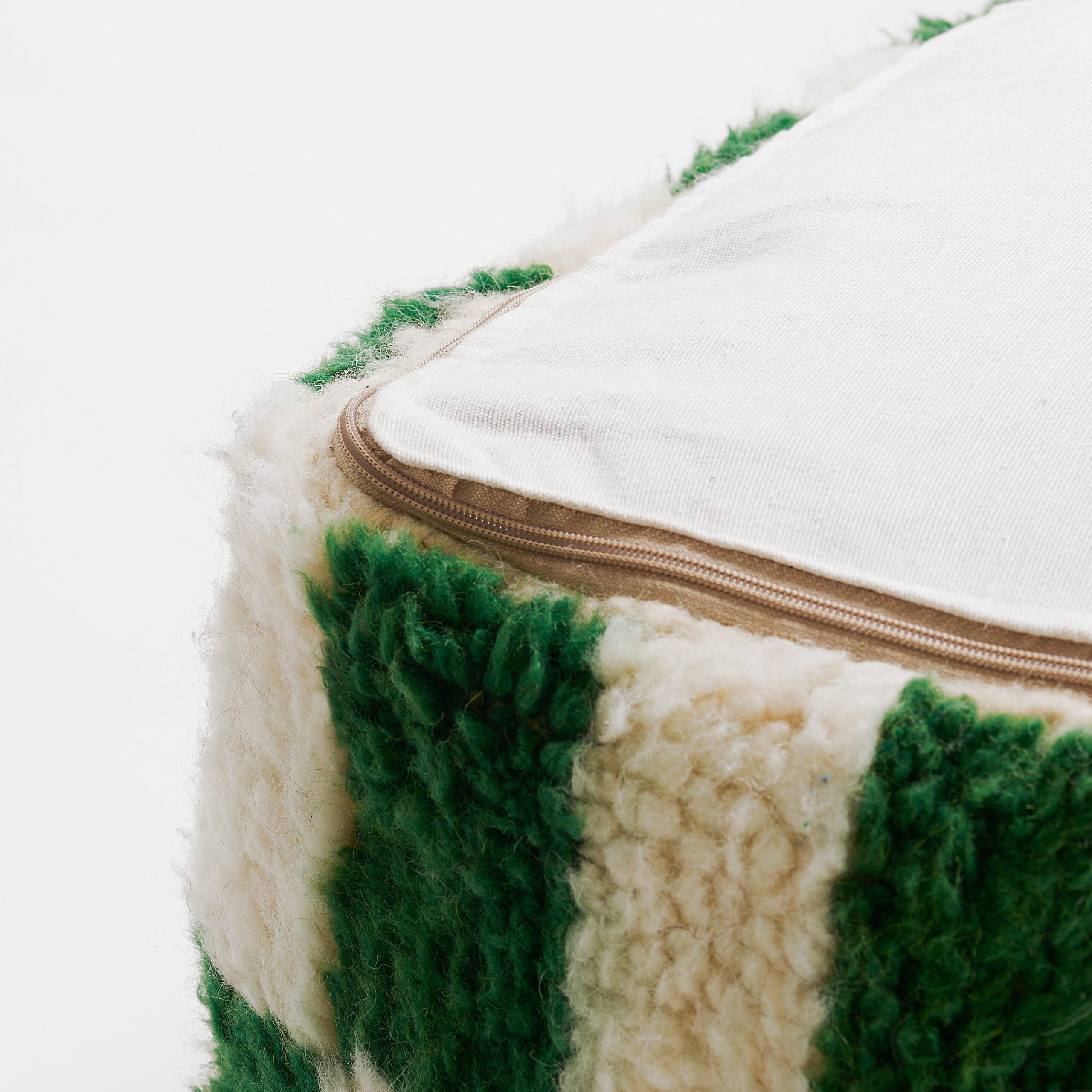 Moroccan Handwoven Beni Ouarain Checkered Flour Pouf