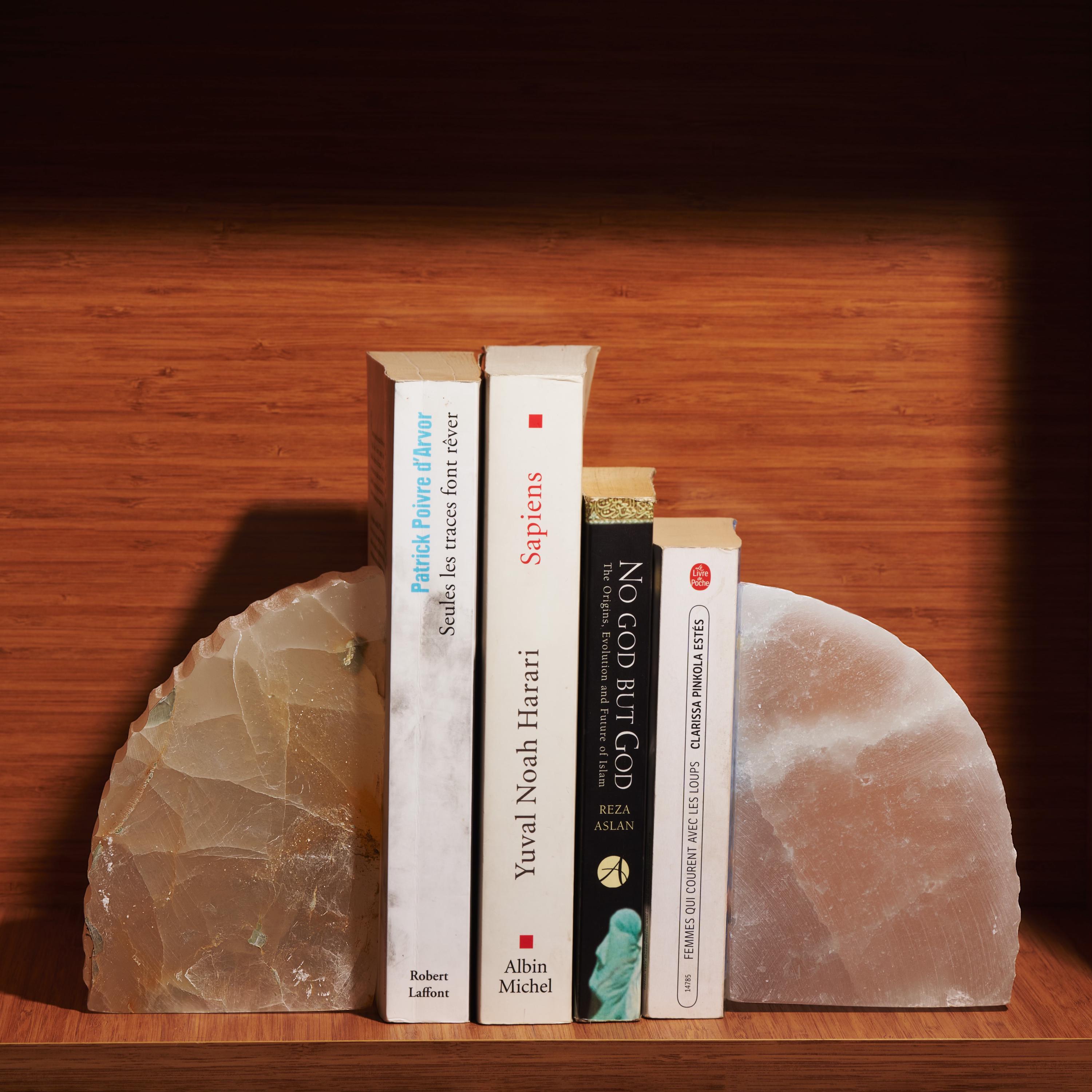 Moroccan Selenite Bookends Set of 2