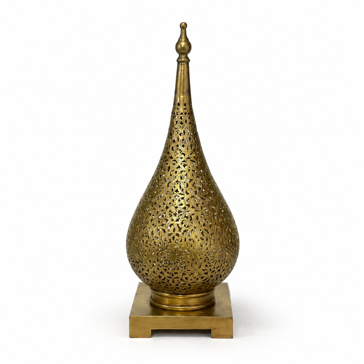 Handmade Moroccan Teardrop Brass Lantern KATRA