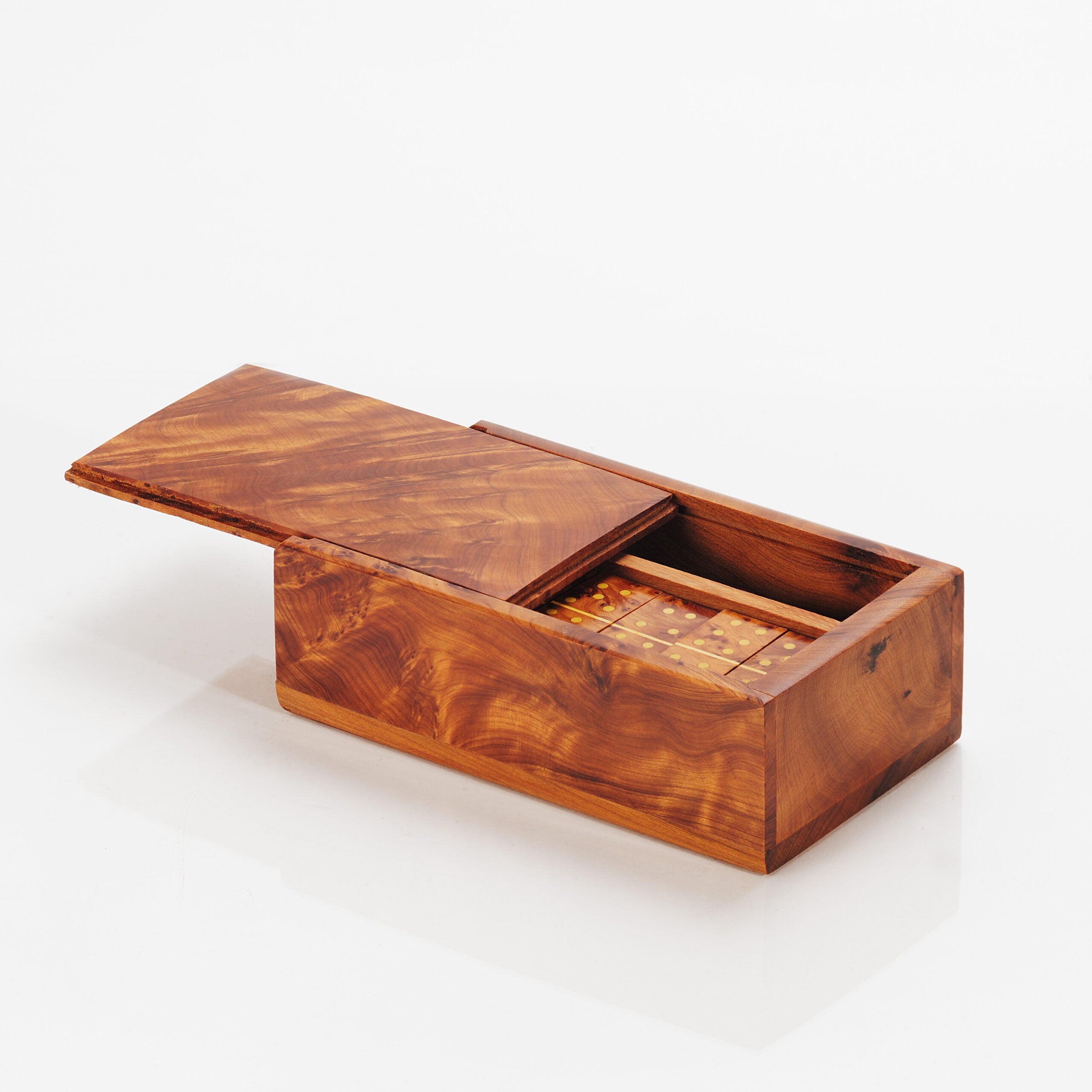 Thuya Wood Domino Set and Dice Box