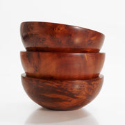 Set of 3 Thuya Wood Burl Bowls