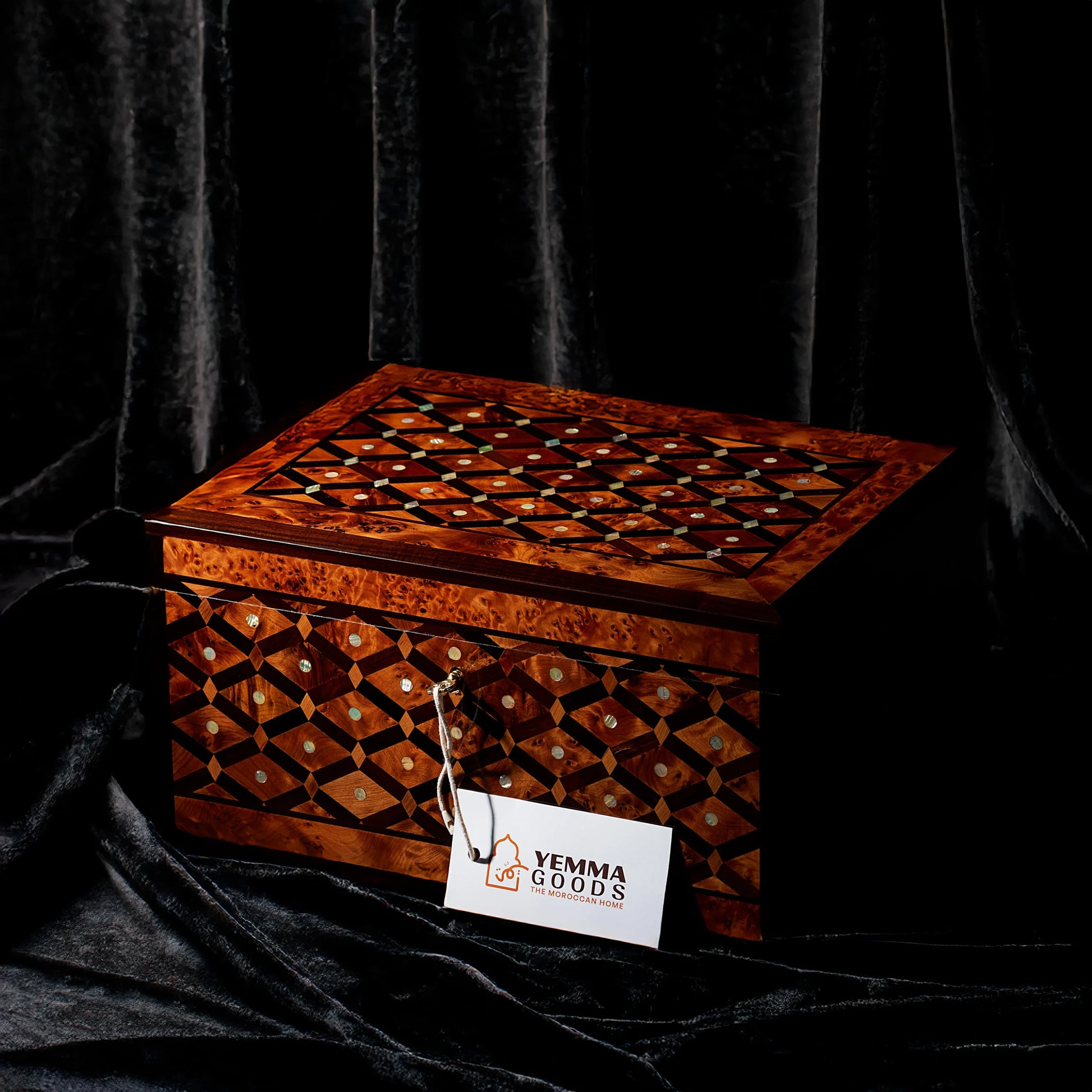 Yemma Goods Royal Luxurious Thuya Wood Burl Jewelry & Keepsake Box