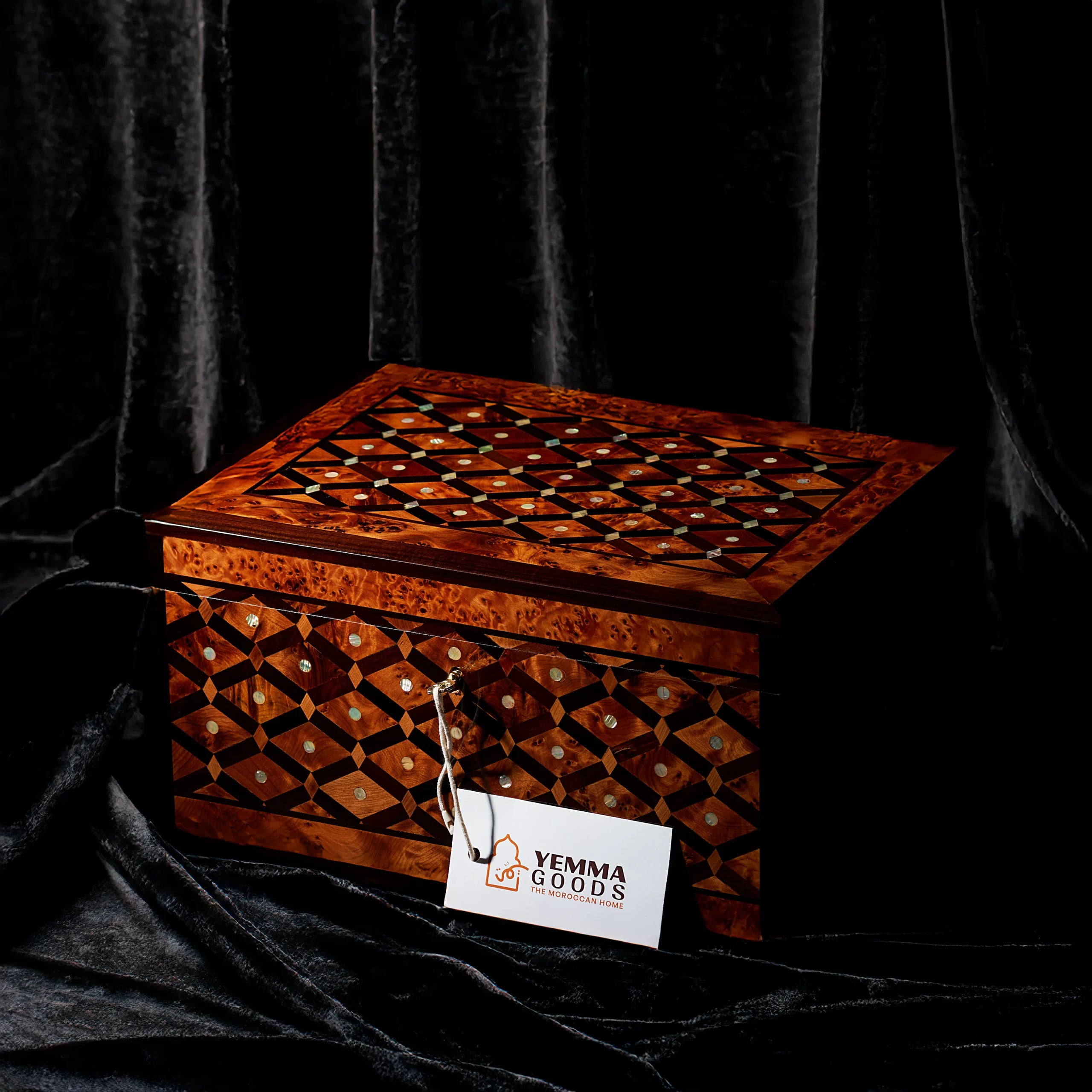 Yemma Goods Royal Luxurious Thuya Wood Burl Jewelry & Keepsake Box