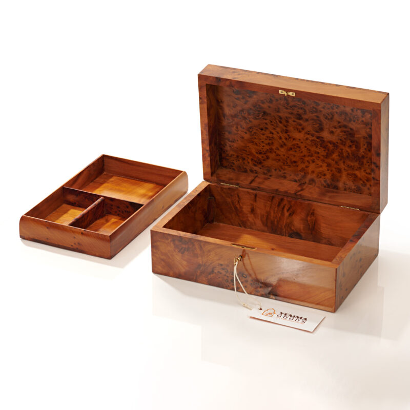 Thuya wood burl jewelry and keepsake box ILYAN by yemma goods